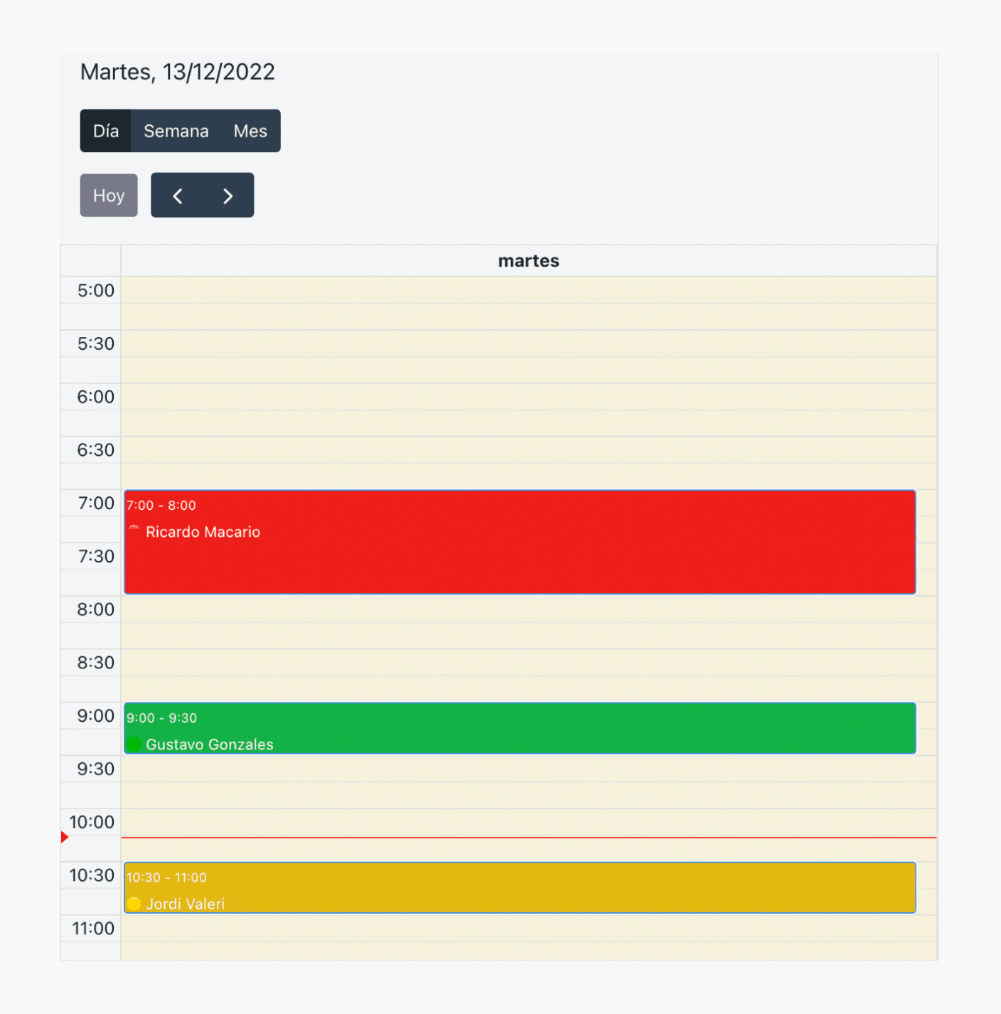 Agenda de Confirmafy con citas que se confirman y recuerdan por WhatsApp